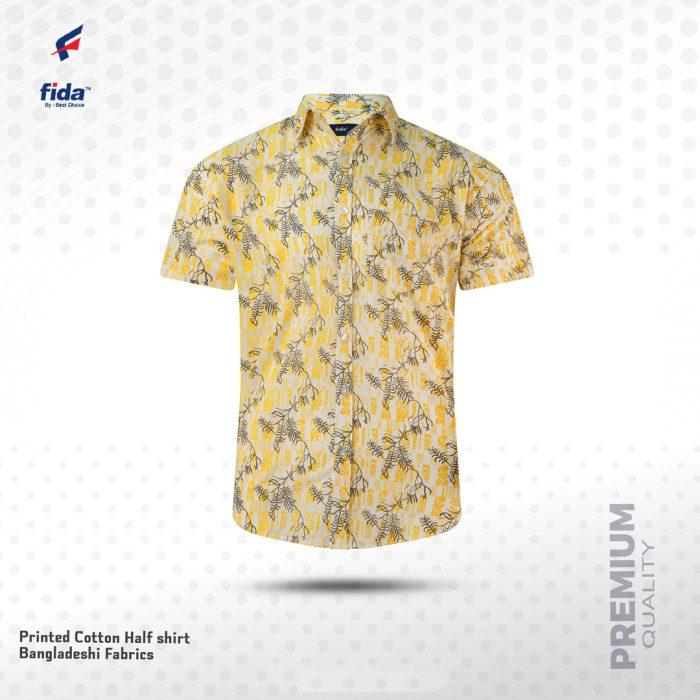 Fida Men's 100% Cotton Printed Half Sleeve Shirt - Image 2
