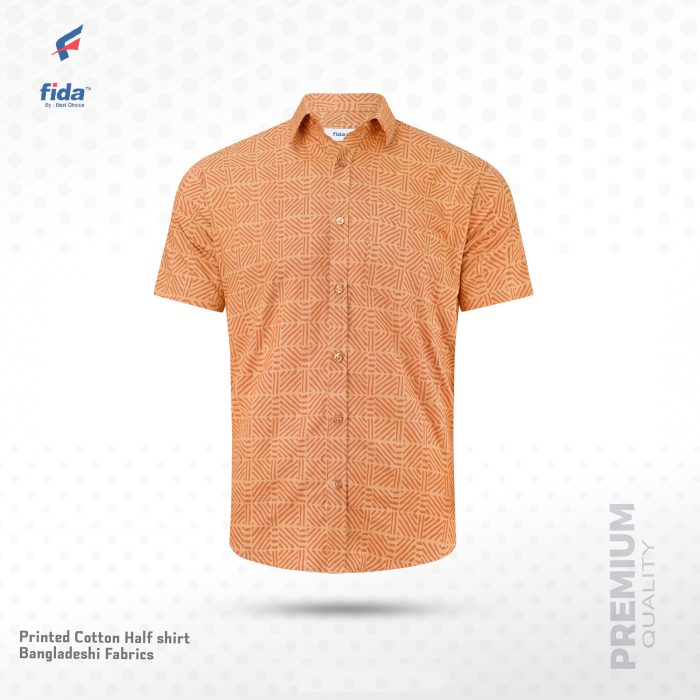 Fida Men's 100% Cotton Printed Half Sleeve Shirt - Image 2