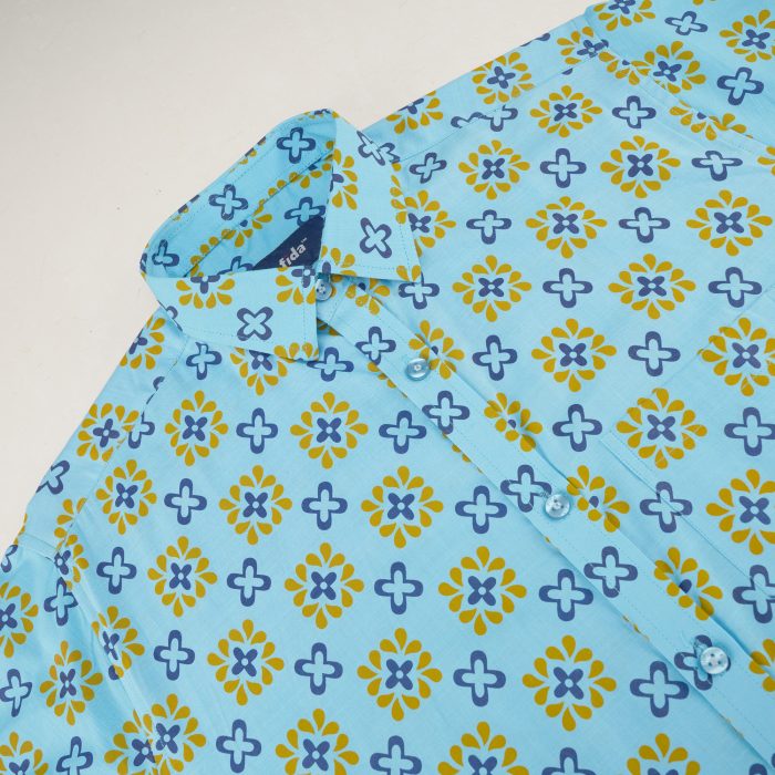 Fida Men's 100% Cotton Printed Half Sleeve Shirt - Image 3