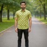 Fida Men's 100% Cotton Printed Half Sleeve Shirt