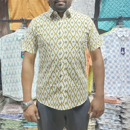 Fida Men's 100% Cotton Printed Half Sleeve Shirt