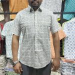 Fida Men's 100% Cotton Printed Half Sleeve Shirt