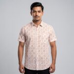 Fida Men's 100% Cotton Printed Half Sleeve Shirt