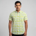 Fida Men's 100% Cotton Printed Half Sleeve Shirt