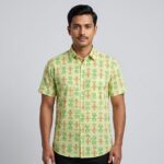 Fida Men's 100% Cotton Printed Half Sleeve Shirt