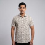 Fida Men's 100% Cotton Printed Half Sleeve Shirt