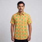 Fida Men's 100% Cotton Printed Half Sleeve Shirt