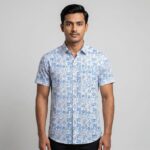 Fida Men's 100% Cotton Printed Half Sleeve Shirt