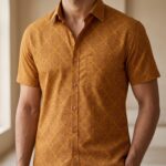 Fida Men's 100% Cotton Printed Half Sleeve Shirt