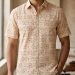 Fida Men's 100% Cotton Printed Half Sleeve Shirt