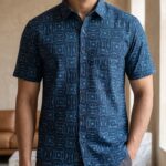 Fida Men's 100% Cotton Printed Half Sleeve Shirt