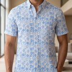 Fida Men's 100% Cotton Printed Half Sleeve Shirt