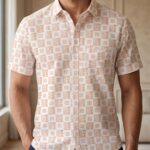 Fida Men's 100% Cotton Printed Half Sleeve Shirt