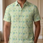 Fida Men's 100% Cotton Printed Half Sleeve Shirt