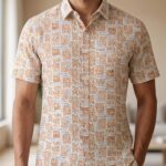 Fida Men's 100% Cotton Printed Half Sleeve Shirt
