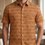 Fida Men's 100% Cotton Printed Half Sleeve Shirt