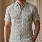 Fida Men's 100% Cotton Printed Half Sleeve Shirt