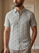 Fida Men's 100% Cotton Printed Half Sleeve Shirt