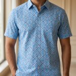 Fida Men's 100% Cotton Printed Half Sleeve Shirt
