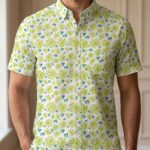 Fida Men's 100% Cotton Printed Half Sleeve Shirt