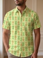 Fida Men's 100% Cotton Printed Half Sleeve Shirt