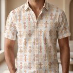 Fida Men's 100% Cotton Printed Half Sleeve Shirt