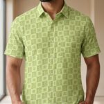 Fida Men's 100% Cotton Printed Half Sleeve Shirt