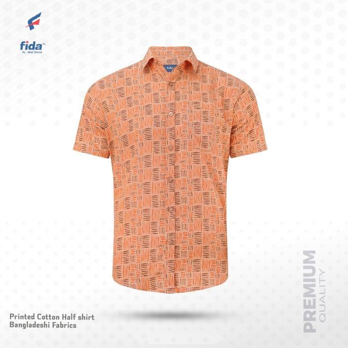 Fida Men's 100% Cotton Printed Half Sleeve Shirt - Image 2