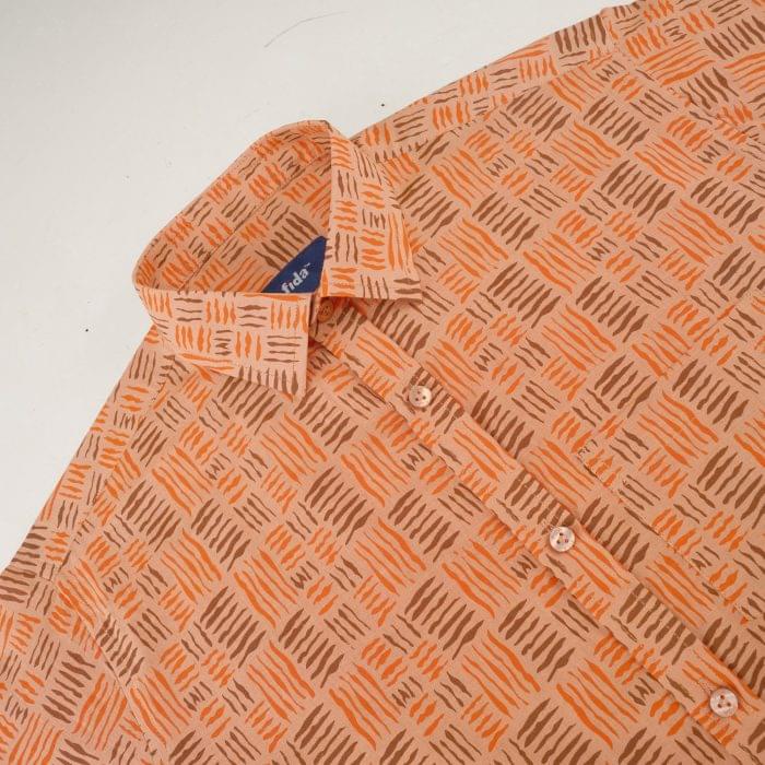 Fida Men's 100% Cotton Printed Half Sleeve Shirt - Image 3